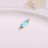 Fronteiriço Cobre Banhado a Ouro Luneta Cristal Oval Pingente Duplo Brincos Pendentes Anel Pulseira Colar Acessórios de Joalheria DIY Conectores