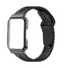 Adequado para Pulseira Huawei 11 Estrutura de Metal HUAWEI band11 Girassol Vazado Pulseira de Relógio de Silicone