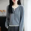 Nuevo Jersey de Punto de Dos Piezas Falsas en Color Contrastante Otoño e Invierno para Mujer Estilo Coreano Reductor de Edad Top Interior Jersey Básico y Versátil para Mujer