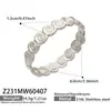 Conjunto de Pulseras de Hebilla Ancha en Forma de Corazón de Lujo de Nicho Estilo Europeo y Americano, Acero Inoxidable Chapado en Oro Real de 18 Quilates