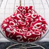 Cojín Grueso para Cesta Colgante, Cojín para Silla Colgante Tipo Nido de Pájaro de Ratán, Cojín Individual para Silla Colgante, Cojín Redondo para Mecedora Extraíble y Lavable