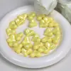 Dingyi Colorido Melocotón Luna Fría Galvanizado Color Sólido Acrílico Forma de Corazón Agujero Recto Cuentas Sueltas DIY Accesorios para Cadena de Teléfono Móvil
