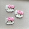 Tamaño pequeño resina fieltro lana kt gato lunares accesorios parche diy funda de teléfono pasador accesorios para ropa calcetines