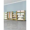 Estantería de exhibición para tienda de textiles para el hogar, juego de cuatro piezas, soporte de exhibición para edredón, almohada, ropa de cama, estantería de isla de doble cara para tela