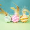 Com penas sisal bola brinquedos para gatos de oi chato fabricantes atacado brinquedos engraçados para gatos resistente a arranhões brinquedos para gatos