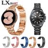 Para Samsung Galaxy Watch 5 Correa de Diamantes de Tres Cuentas 42/46 Metal con Pedrería Acero Inoxidable Banda Activa