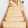 Alfombrilla Electroestática Adhesiva para Peldaños de Escalera Transfronteriza, Lavable y Reutilizable, Adhesiva Auto-Adhesiva sin Pegamento, Alfombrilla para Escaleras con Textura Cepillada en Relieve