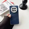 Funda de Teléfono de Cuero con Patrón de Mezclilla Adecuada para Apple 17Promax Agujero Fino 16 Trendy 15 Cubierta Protectora Anticaída 13