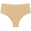 Tanga Sem Costura Feminina de Tamanho Grande Europeia e Americana Cor Lisa Sem Costura Confortável Sexy Elástica Calça em T Roupa Íntima Básica de Cintura Baixa