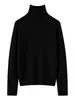 Ideas de Nicho Suéter de Lana de Gasa Colorida de Cuello Alto y Manga Raglán Tejido de Textura Única para Otoño/Invierno Ropa Versátil y Elegante para Mujer