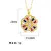 Pingente Banhado a Ouro Cobre, Colar Trevo Full Zircônia de Luxo Leve, Estiloso e Elegante, Rotatório, Sensação de Alto Padrão, Item Quente do Tiktok