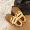 Zapatos de Algodón Casuales Cómodos de Suela Gruesa Estilo Retro Nuevo con Piel para Invierno y Nieve 2026 Mocasines Cálidos de Pedal con Felpa