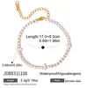 Pulsera Jieding de Acero Inoxidable con Circonita Brillante para Mujer, Pulsera Antidescolorante de Acero de Titanio, Joyería Transfronteriza con Circonita Brillante