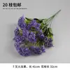 Salón de Bodas Floral Morado Flores de Seda para Boda Hortensias Rosas Hojas de Bambú Hojas de Hierro Hojas de Arce Flores Artificiales
