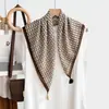 Pañuelo Cuadrado Vintage con Borlas Estampado Paisley Pañuelo para el Cuello con Colgante Estampado de Lunares y Anacardos Pañuelo de Seda con Flecos para Mujer Imitación de Algodón y Lino
