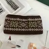 Diadema de lana tejida negra estilo Qin Lan para mujer, diadema cálida de otoño e invierno, diadema, diadema, diadema de nuevo estilo 2024