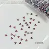 Acessório de strass para nail art em zircônia chanfrada 5A triangular, popular online, strass para unha mini de fundo chato 3mm com design de laço