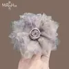 Grampo de Cabelo Florido de Renda Suave em Gradiente Novo Estilo Coreano Super Fada 2026, Acessório de Cabelo Floral Elegante e Versátil