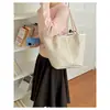 Bolso de Hombro Retro Coreano de Gran Capacidad Tejido Elegante 2026 Bolso Tote Casual de Nicho para el Viaje Diario