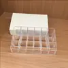 Caja de Almacenamiento Transparente para Labiales de 24 Piezas Paquete Múltiple Exhibidor de Maquillaje para Labiales Caja de Fidelidad Estante de Almacenamiento de Labiales para Escritorio de Niña
