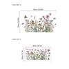 Pegatinas de Pared Florales de Abejas y Flores Silvestres Transfronterizas, Rodapié, Pared de Cocina, Mural de Decoración del Hogar, PVC Autoadhesivo a Prueba de Aceite