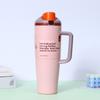 Caneca com Alça e Canudo Best-Seller Europeia e Americana Dupla Camada a Vácuo para Uso Externo no Carro 40oz Aço Inoxidável para Esportes e Fitness