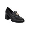 Sapatos femininos plus size de bico quadrado com fivela de metal e salto alto, comércio exterior, entrega transfronteiriça C24-10