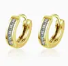 Arete de Aro Estilo Coreano Hebilla de Oreja Moda de Amazon Estilo Europeo y Americano Estilo Aretes Micro-incrustados Pendiente Colgante Hebilla de Oreja Joyería para la Oreja