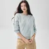 Suéter Grueso de Cachemir Pesado para Mujer, Cuello Redondo, Corte Holgado, Tejido de Cable Grueso, Suéter Cálido para Otoño e Invierno