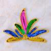 Lentejuelas de punto flor de bergamota tocado de baile accesorios de ropa flores decorativas cuentas hechas a mano grande favorablemente