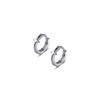 Ailuoqi Plata S925 Hebilla de Oreja Estrella Negra para Mujer Simple Cuatro Estrellas Sentido Avanzado Pendientes Aro Oreja Rojo Ciberpunk G9241