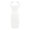 Vestido sexy de estilo francés, sin mangas, con escote cuadrado, huecos, de corte irregular, ajustado al cuerpo, minivestido fruncido para el verano, para chicas sexys
