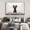 Pintura decorativa moderna minimalista creativa para mesita de noche de dormitorio, tendencia de moda, pintura colgante para pared de fondo de sala de estar, oso violento niños