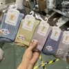 Meias Infantis de Tricô Duplo para Meninos e Meninas, Estilo Outono e Inverno, Cor Sólida, Meias de Algodão Versáteis de Cano Médio, Estilo Primavera e Outono para Todas as Estações, Resistentes a Odores