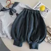 Pantalones Largos para Niños 2026 Nuevo Estilo de Otoño para Niños de Punto Holgados Casual Versátiles Pantalones de Linterna para Niñas para Uso al Aire Libre