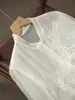 Camisa de Organza de Seda con Bordado de Cuentas y Mangas Largas para Mujer, 100% Seda de Morera, Estilo Chino, Chaqueta Fina Protectora del Sol para Otoño