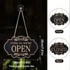 Amazon Letrero de Madera Doble Cara para Puerta Letrero Creativo Abierto/Cerrado Decoración de Bar Tienda Letrero de Negocio