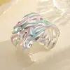Nueva Moda Pulsera de Hoja de Metal Diseño de Nicho Espiga Oreja de Trigo Árbol Hoja Brazalete Abierto Fabricante Mayorista Transfronterizo Joyería