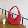 Bolsa de Dumpling Nova de Verão Transfronteiriça, Estilo Doce Plissado, Bolsa de Ombro Versátil Simples Coreana, Bolsa Transversal