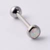 Clavo de titanio G23 nuevo transfronterizo con lengua de flash 4 mm diente interno mini Aobao aro para la lengua 14g perforación decoración de lengua de rosca interna