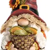 Temporada de Cosecha de Otoño Transfronteriza Adornos de Gnomo de Madera Calabaza Maíz Manzana Decoración de Mesa de Acción de Gracias Adornos