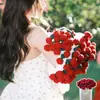 Manta Popular com Buquê de Rosas, Manta Tricotada à Mão, Presente para Esposa, Namorada, Namorado no Dia dos Namorados Chinês, Presente de Dia dos Namorados