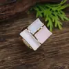 Anillo elástico cuadrado geométrico hueco de esmalte de venta caliente transfronterizo para mujer, anillo cuadrado simple y versátil al por mayor