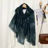 Bufanda Larga Versátil de Voile con Estampado Hexagonal Artístico Vintage Bufanda de Cinta Fina Moda Cómoda Protección para el Cuello Chal