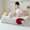 Linda almohada de dibujos animados hecha de terciopelo de leche de alta densidad, larga y especialmente diseñada para que las niñas duerman con ella, extraíble y lavable, adecuada para dormir de lado y abrazar las piernas