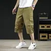 Pantalones Cargo Cortos Sueltos de Verano para Hombre con Múltiples Bolsillos, Pantalones Deportivos para Hombre al Aire Libre, Pantalones Casuales Juveniles de Algodón de Cintura Media, Modernos