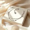 Pulsera Nueva de Moda de Acero de Titanio para Viajeros para Mujer, Joyería de Mano de Lujo Ligero, Pulseras Coreanas de Alta Gama para Parejas, Colección de Pulseras para Mujer