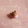 Pastel de oso de crema Taza accesorios de resina diy material tapón antipolvo material crema funda de teléfono material de belleza