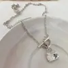 Collar con Colgante de Bolso para Mujer Sencillo Elegante Estilo Frío Hebilla de Nutria Cadena para Clavícula Estilo Ins Nicho Versátil Cadena para el Cuello de Celebridad de Internet