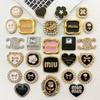Estrela Brilhante de Cinco Pontas Carta de Amor Marca Estrela Pequeno Estilo Chanel Acessórios de Resina DIY Brincos Título Material para Broca de Unha